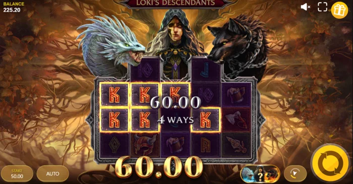 Loki's Descendants – način Monster Spins v aktivni fazi
